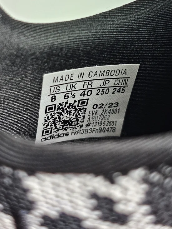 Adidas Swift Run Leopard Cheetah Print Alumina Black White Sneakers Women’s 8 - Picture 9 of 11